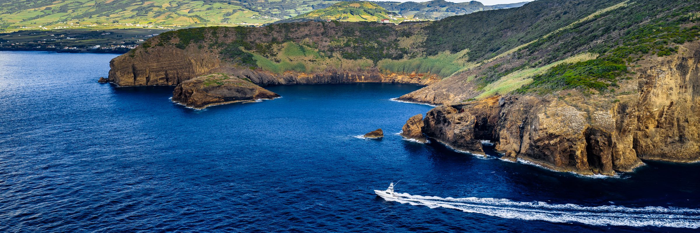 Offshore sportfishing boats competing in a tournament at sea