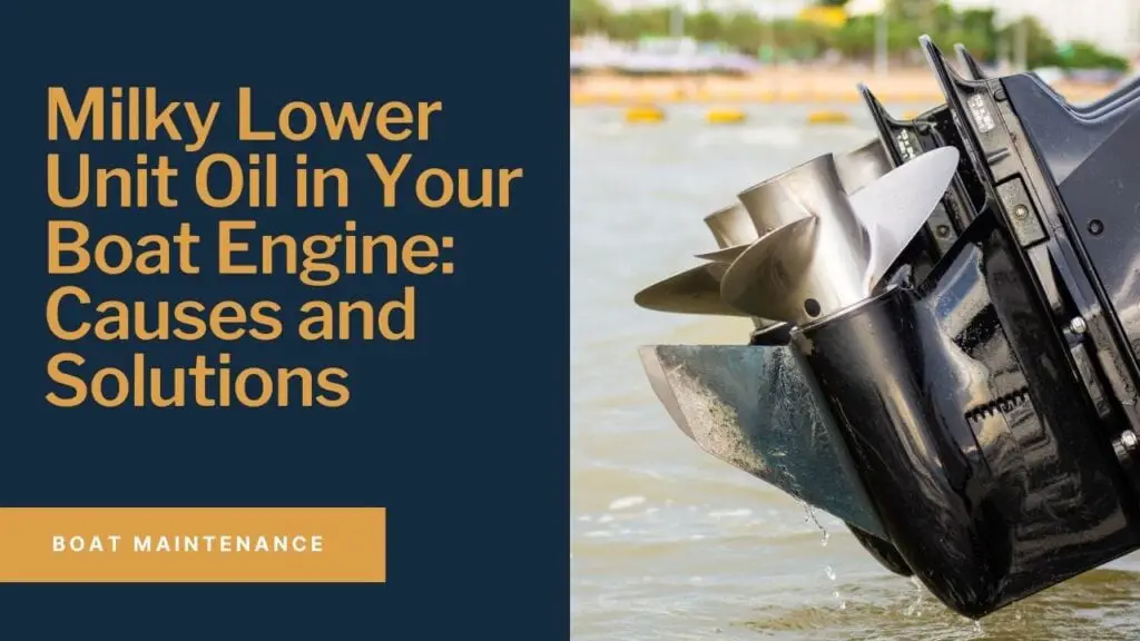 Milky Lower Unit Oil in Your Boat Engine Causes and Solutions