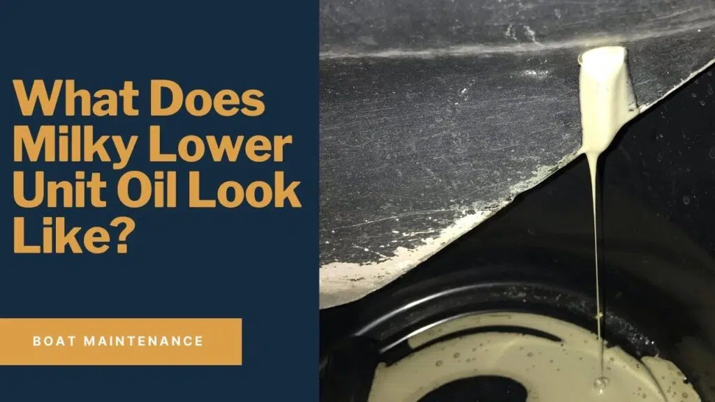 What Does Milky Lower Unit Oil Look Like