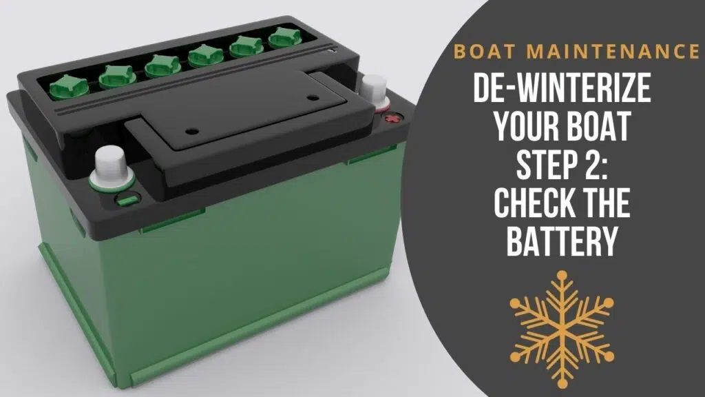 dewinterize your boat step 2 Check your battery 1
