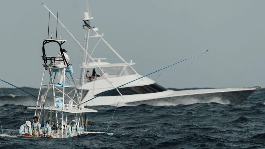 driving a boat in rough seas